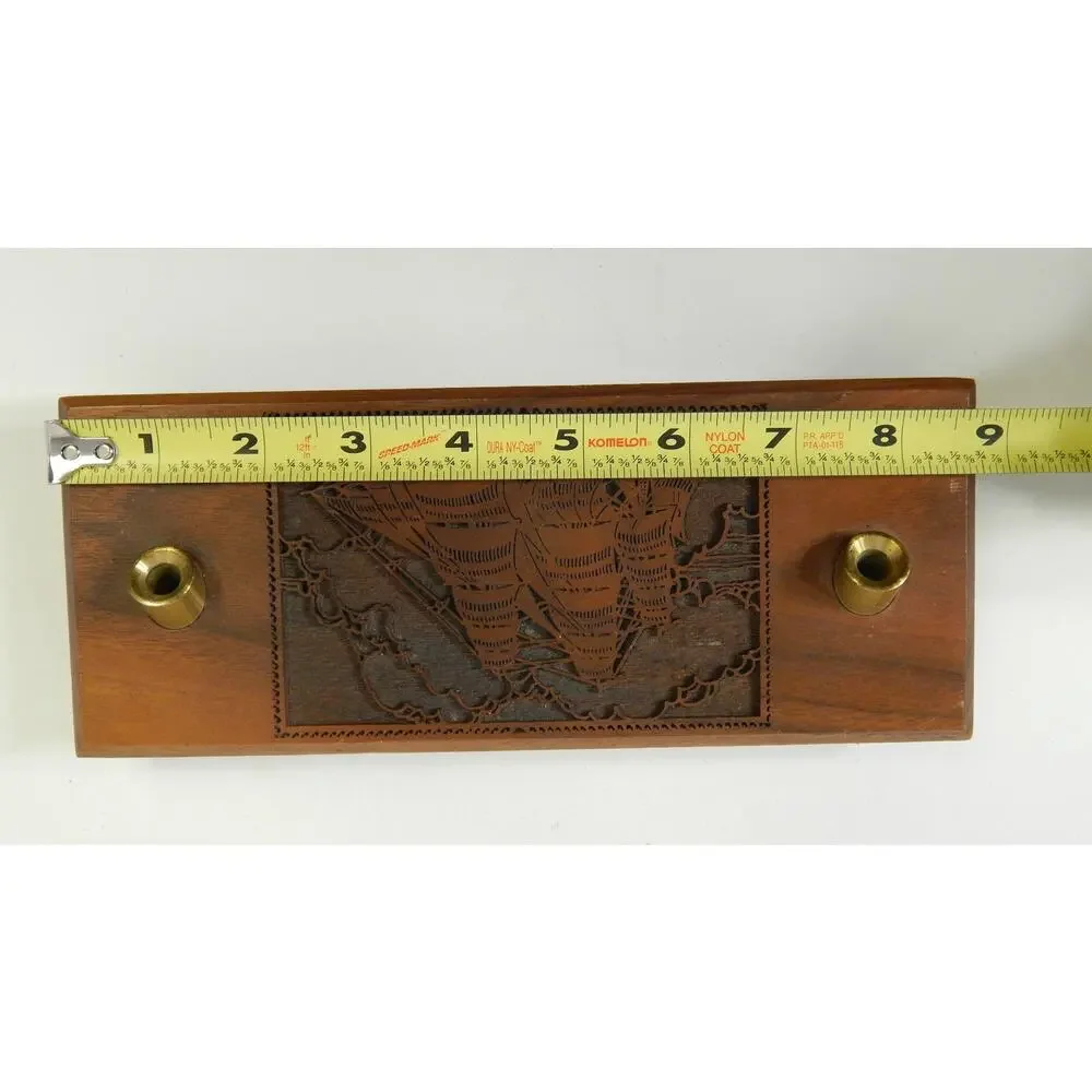 Vintage American Walnut desktop Nautical Sailing Ship Fountain Pen Holder